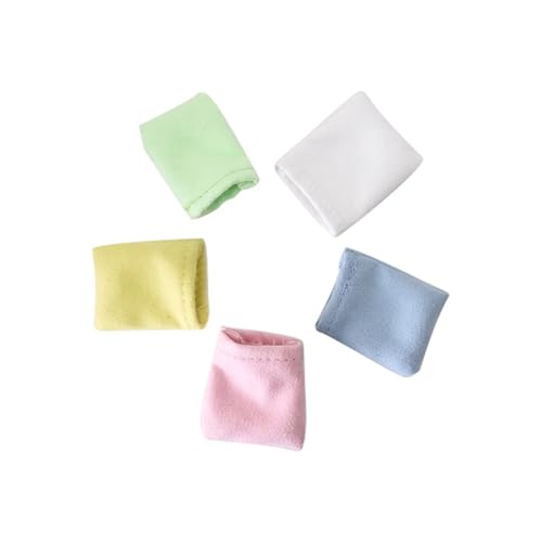 LLTCMAOYI Montessori Kids's Finger Cleaning Cloths, Mini Plush Cleaning Cloths (5 Pieces)
