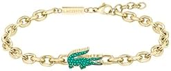 Lacoste Unisex's Arthor Chain & Charm Necklace, Gold, One Size
