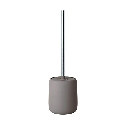 blomus -SONO 69047 Toilet Brush Ceramic/Plastic Satellite Toilet Set Soft Touch Hygienic Freestanding Toilet Brush & Holder Bathroom Accessory (H x W x D): 39 x 11 x 11 cm