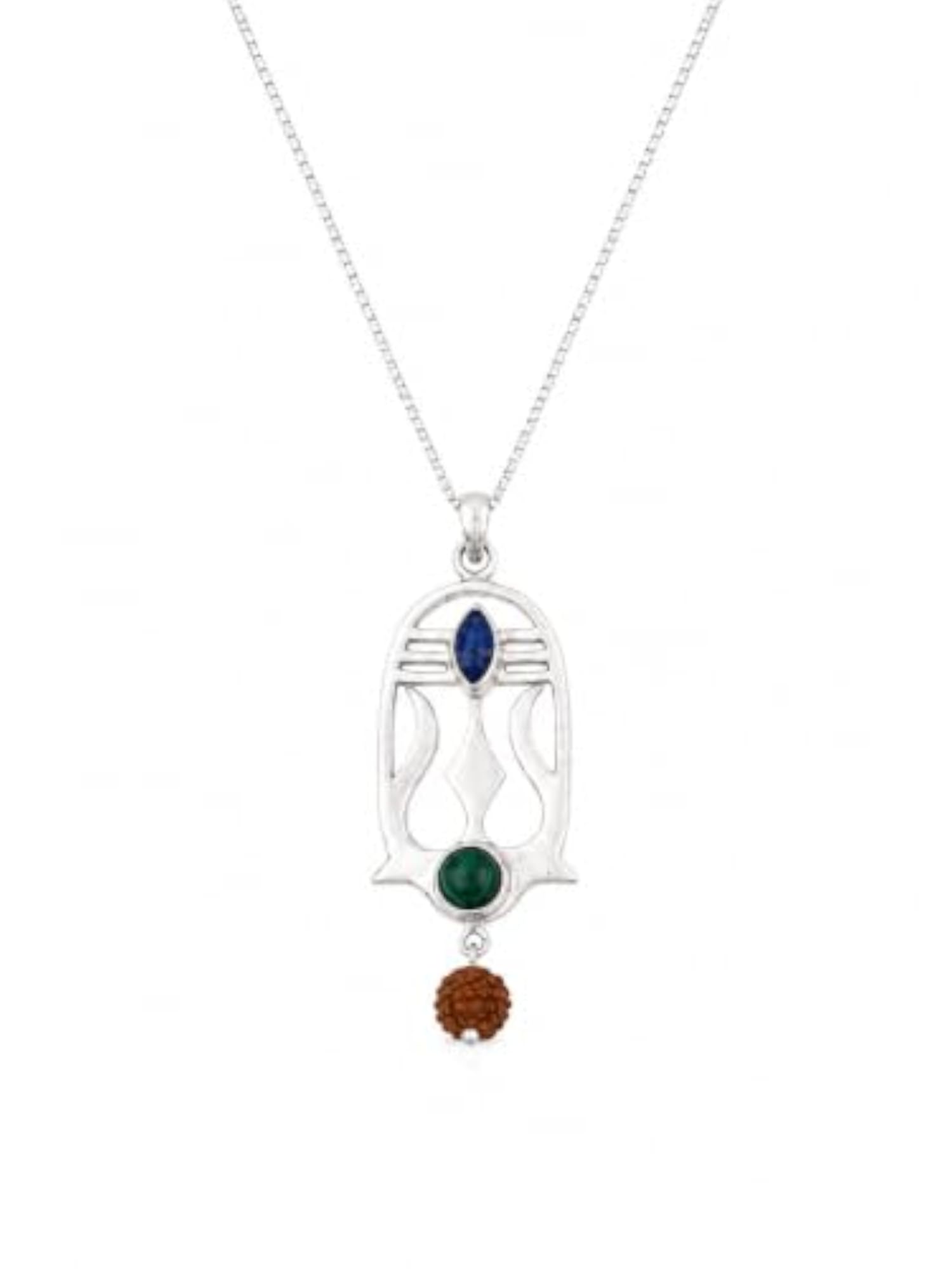 Women's 925 Sterling Silver Shivoham Trishul Necklace