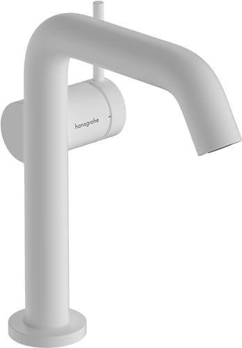 Mitigeur lavabo économie d'énergie Hansgrohe Tecturis S blanc mat 150mm