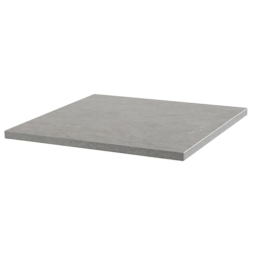 Oviala Plateau de Table carré stratifié 60 x 60 cm béton ciré