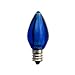 C7 Blue LED Bulb - Smooth Lens Blue Transparent C7 Replacement Bulb