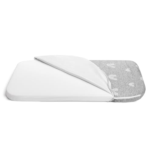 Image of Baby Bassinet Mattress Topper, Waterproof Replacement Pad with Removable & Washable Mattress Covers (for Dream On Me Karley)