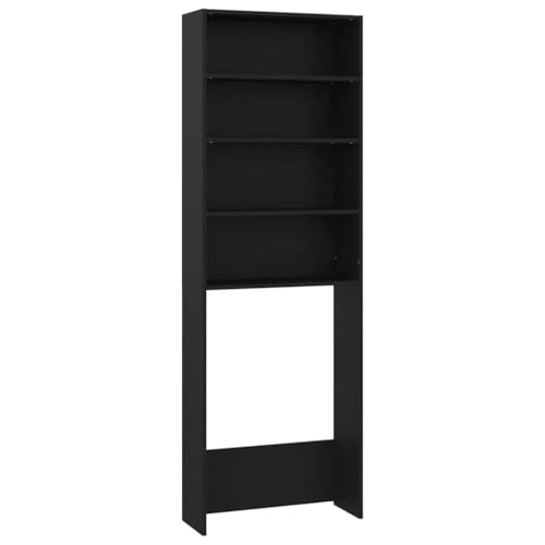 vidaXL Badrumsskåp svart 64x24x190 cm