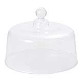 OSALADI Glasabdeckung Kuppel aus Bleifreiem Glas Transparent Groß Ø 20cm H 15 cm Staubdicht Lebensmittelecht für Kuchen Obst und Desserts