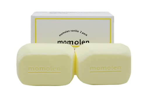 momolen bar soapㅣvanilla soapㅣnatural soap ㅣ sensitive skin moisturizing ㅣ 3.5 OZ 2 PackㅣHandmade organic soap barㅣbath soap