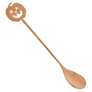 Mobestech Kürbiskopf Dessertlöffel Halloween Kupferfarbe