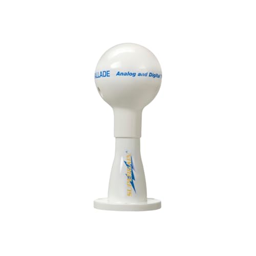 Glomex Antenne TV DVB-T2 Omnidirectionnelle compacte avec amplificateur intégré, modèle SGT5000 (Ballade) - 23,5 dB, 360 °, 12 V, câble 5 m, pour bateaux,...
