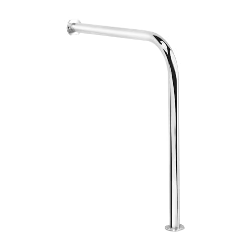 Barra De Apoio Em L 60x50 Para Vaso Sanitário De Alumínio