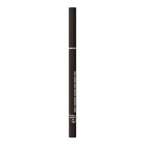 Image of e.l.f. Holy Strokes Micro-Fine Brow Pen, For Natural-Looking Eyebrows, Long-Lasting, Easy-To-Use, Waterproof, Smudge-Resistant, Vegan & Cruelty-Free, Espresso