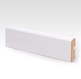  Battiscopa Laccato Bianco in MDF - Asta Da 240 Cm Pavimento laminato