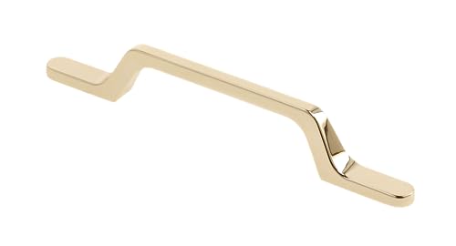 GTV - Flavio - Tirador para muebles - Tiradores para muebles - Distancia entre agujeros 96 mm - Zamak - Latón