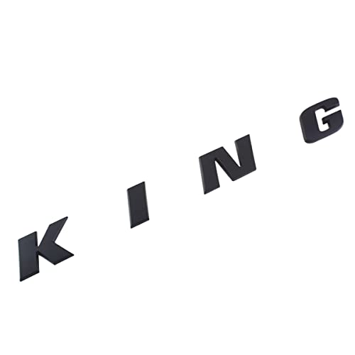 Image of 2pack King Ranch Emblems Side Fender Letter Kingranch Sticker Badge 3D Logo Replacement for 150 250 350 (Matte Black)