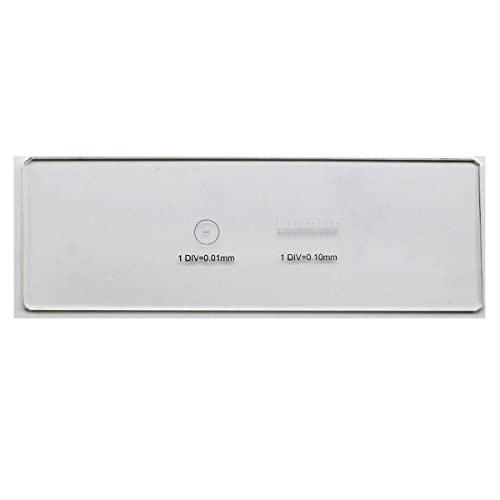 Microscope 0.1mm 0.01mm Microscope Stage Objective Lens Micrometer Glass Slide Reticle Measuring Glass Micrometer Calibration Ruler