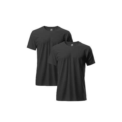 Cottonia Crowneck Comfortable T-shirt Men 100% from Cotton (UAE/KSA, Alpha, XL, Regular, Regular, 2, BLACK)