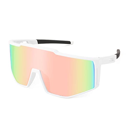 Karsaer Vision Wrap Around Shield Sunglasses Rave Neon Visor One Piece