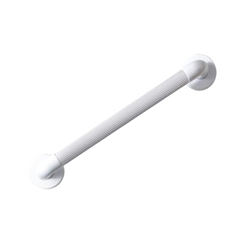 Homecraft Moulded Fluted Grab Rail Durable PVC Safety Rail and Mobility Aid for Bathroom for Elderly Disabled and Handicapped Users Indoor and Outdoor Attachment 30.5cm