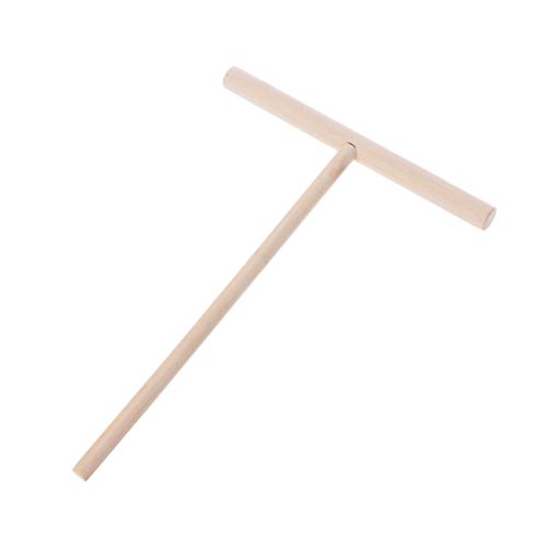 Kofun Bâton Étaloir à Pâte à Crêpes en Bois, 1 Pièce Bâton Étaloir à Pâte à Crêpes en Bois en Forme de T Rouleau à Pâtisserie Outil de Cuisine