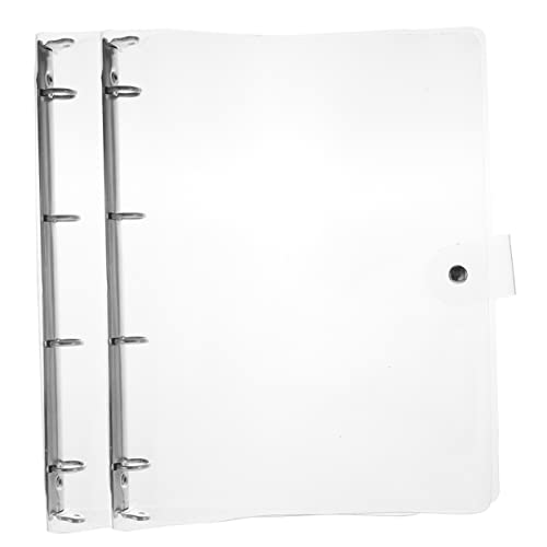 TEHAUX 2pcs Binder Notebook Cover Reusable School Binder Plastic Scrapbook Shell Thin for Office