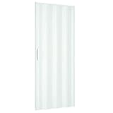 porta bianca pantografata Dimensione: 82x210 cm; Materiale pvc; Colore bianco; Sistema di chiusura (reversibile dx o sx) con maniglia e scrocchetto in abs, giunzione rigida tra profili