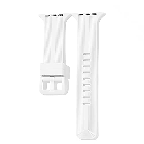 Image of TECHONTO New Designed Silicone Watch Strap Compatible with Apple Watches (42-44 & 45mm), Soft Silicone & Premium Buckle, Wristband for iWatch Series 7 /6 /5 /4 /3 /2 /1 /SE