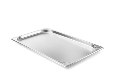 HENDI Gastronormbehälter mit verstärkten Ecken geeignet für Chafing Dishes Bain-marie Backöfen Gefrierschränke temperaturbeständig von -40 bis 250C 2 5L GN 1/1 530x325x(H) 20mm Edelstahl
