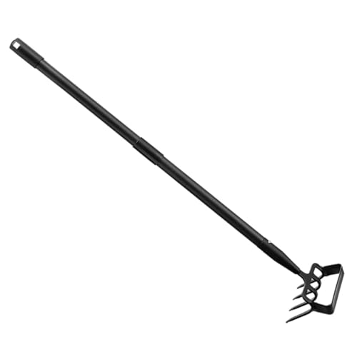 KONTONTY Râteau à Main pour Jardinage Outil De Creusage Désherbage Houe à Bras pour Ameublissement du Sol Léger Et Portable