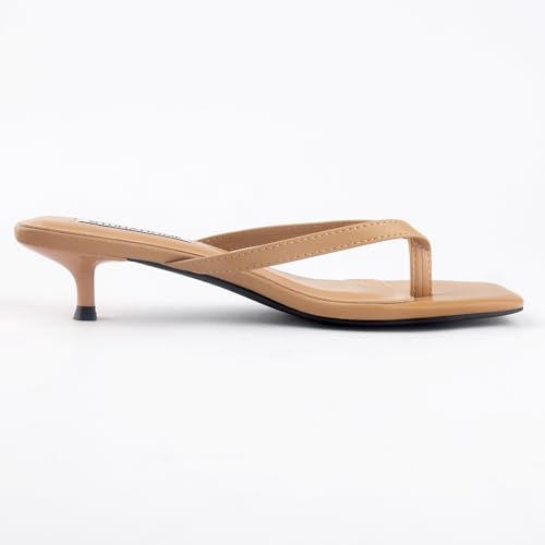 Image of STUNAHOME Kitten Heels Sandals for Women Cute Summer Square Open Toe 1.4 Inches Comfortable Thong Flip Flop Heels