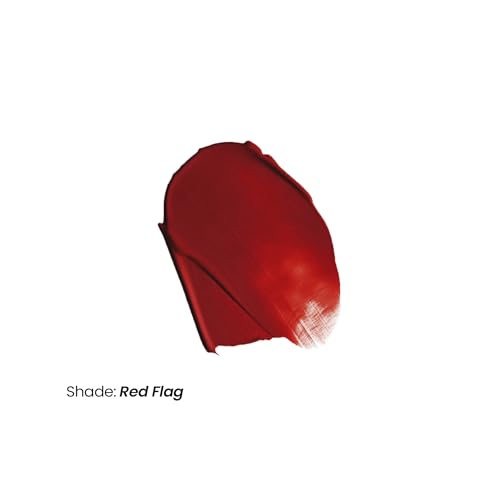 Image of Flossy Cosmetics In Therapy Liquid Lipstick - Red Flag | Creamy, Lightweight, Non-Drying | Enriched with Hyaluronic Acid, & Jojoba Oil | Bold, Long-Lasting | Non-Sticky Formula | Smudge & Transfer-Proof | (4ml)