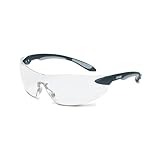 Uvex S4400X Ignite Safety Eyewear, Black and Silver Frame, Clear Uvextra Anti-Fog Lens