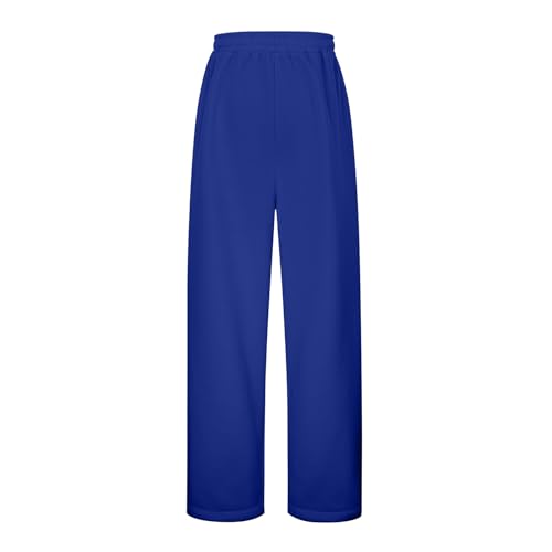 Boy's Casual Sweatpants Kids Wide Leg Elastic High Waisted Athletic Jogger Trackpant Open Bottoms Trousers with Pockets 3-16Y3