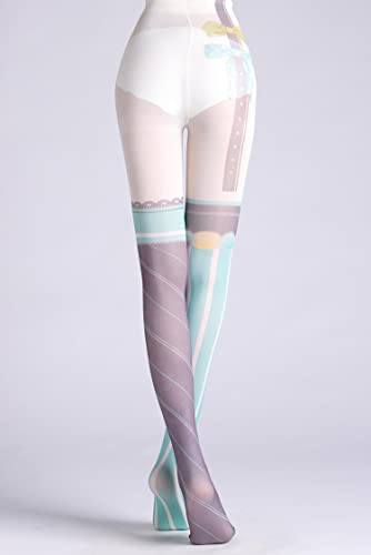 Image of Sahabowi Women Tights, Sheer High Waist Pantyhose, Vintage Control Top Stockings, Siwa 4