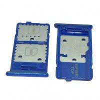 Image of SIM Card Slot Holder Replacement Sim Tray for Samsung Galaxy M31s SM-M317F : (Blue)