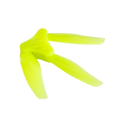 Hélice pliante 3 pales F3015 jaune fluo haute visibilité support en T 3''