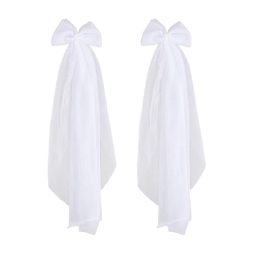 jojomis Elegant Wedding Veil Set for Brides - Bridal Accessories And Photography Props- White
