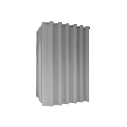 JUSKAQZYI Vestidor móvil sencillo en forma de L con cortina, for esquinas, montaje en pared, ideal for tiendas y hogares.(Grey,90 * 90cm)