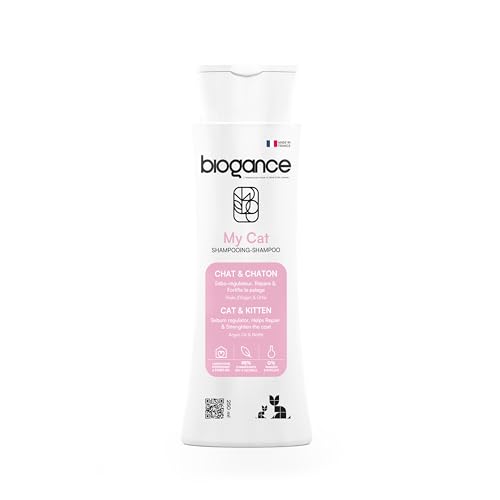 Biogance - Shampooing pour chat - My cat - 250 ml - A base d’ortie et d’huile d’argan - Convient à toutes races de chats