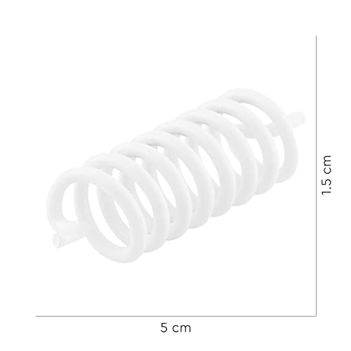 Image of Vastu White Round Anti-Clockwise Spring for West, North West Direction Used to Enhance the Energy of Space Element |Size- 1.5Inch Approx (Pack of 9)