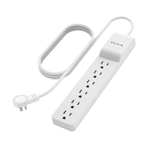 Belkin Surge Protector Power Strip with 6 AC Outlets and Rotating Plug Cover