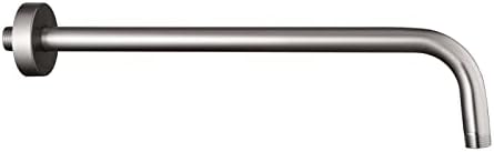 16 Inch Shower Arm with Flange,Stainless Steel 90 Degree Rain Shower Head Extension Arm,Wall-Mounted Shower Head Arm for Fixed Shower Head,Brushed Nickel