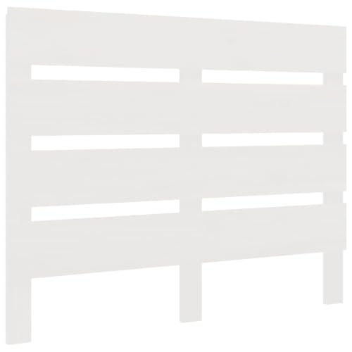 vidaXL Testiera per Letto Bianca 90x3x80 cm in Legno Massello di Pino