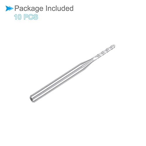 Image of Carbide End Mill Engraving Milling Bits, 1.5mm Bit Dia. 1 /8 inch Shank, CNC Cutting Router Bits Tool - (Applications: for PCB Machine), 10-Pieces