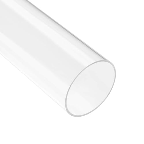 TOP-VIGOR 1 tubo acrílico rígido transparente, 9 mm de diámetro interior, 15 mm de diámetro exterior 305 mm, tubo redondo para acuario, sistema de refrigeración por agua, tubo de iluminación
