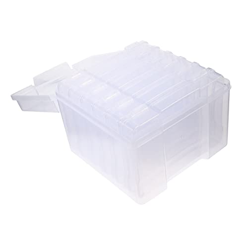 Plastic Storage Boxes Snap-tight Lid Capacity Household Photo Case Postcards Box Multi-purpose Organizer Electronic Component Container