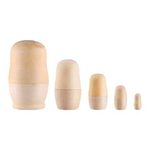 DIY Unpainted Russian Nesting Dolls Set Cover