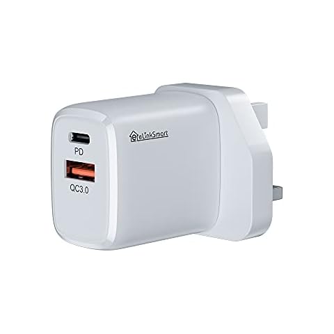 USB C Plug eLinkSmart 20W PD Phone Charger 2 Port USB C Charger Power Delivery Fast Charging PD/QC 3.0 Wall Chargers for Phone 13 12 Pro Max/Mini 11 SE X XR XS 8, Pad, Tablet, iOS/Android Phone Cover