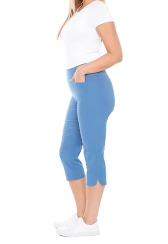 S.C. & CO. Women's Tummy Control Capri Pants3