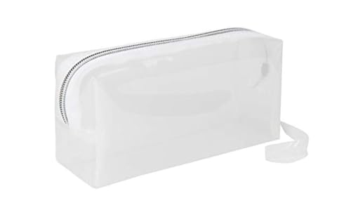 Image of Amazon Brand - Umi Clear Pencil Pouch PVC Large Pencil Case Zippered Waterproof Stationery Pouch for Students Yellow,Pencil Case,Office Supplies (Transparent)