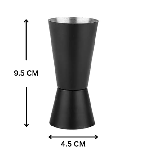 Image of Hip Flask with Peg Messurer Wine Flask Gift Set for Men & Women Stainless Steel (60ML+30ML Peg Messurer + Whiskey Flask) (Black)
